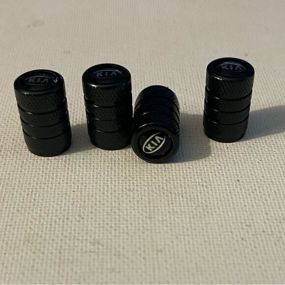 Kia valve Stem caps in black Set of 4 NWT - Picture 3 of 4